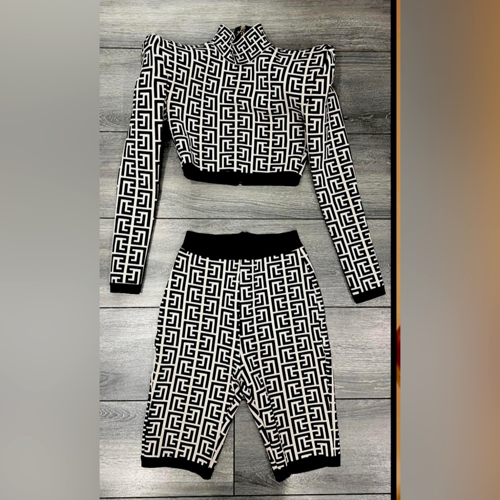 Shorts and crop shoulder pad two piece. Worn 1x.